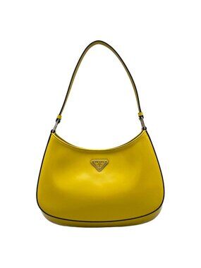 Prada Shoulder Bag Cleo Yellow Leather